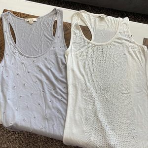 Gorgeous lot of two new beaded tank tops
